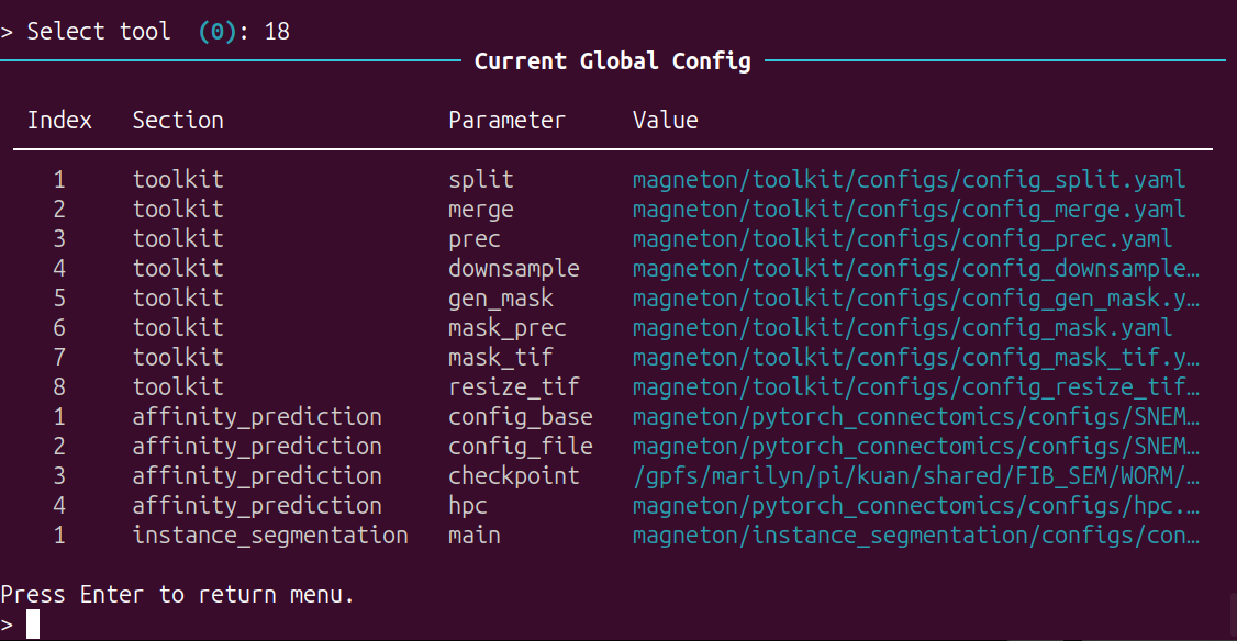 global configuration