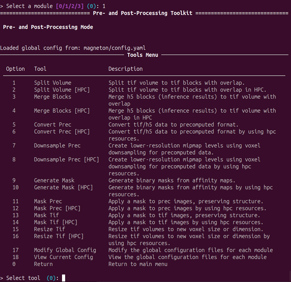 affinity map inference module